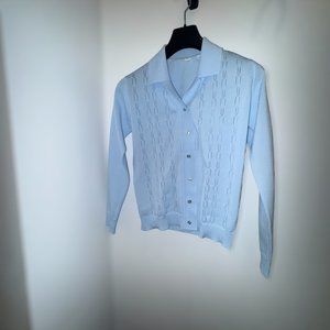 Vintage 1960's Baby Blue Cardigan